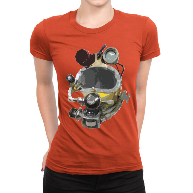 Saturation Diving Helmet Ladies Fitted T-Shirt by anderlnzofoun | Artistshot