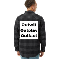 Outwit Outplay Outlast Poster Aesthetic Flannel Shirt | Artistshot