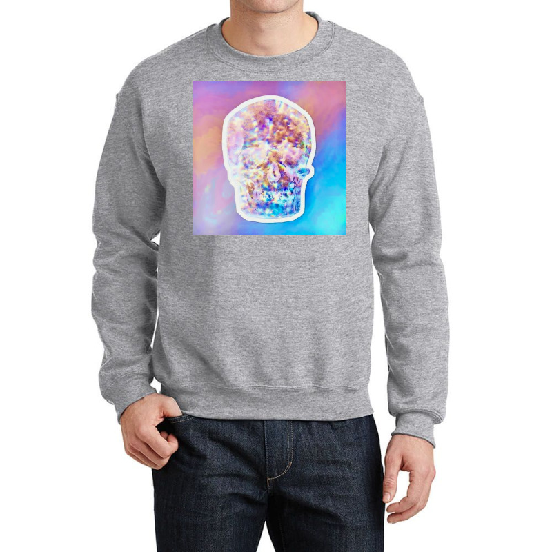 Holograph Skull Poster Boy Crewneck Sweatshirt by persiefennink | Artistshot