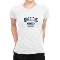 Norridge Illinois Il Vintage Athletic Sports Design Ladies Fitted T-shirt | Artistshot