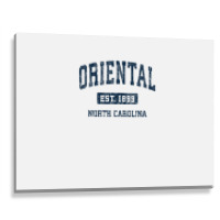 Oriental North Carolina Nc Vintage Athletic Sports Design Metal Print Horizontal | Artistshot