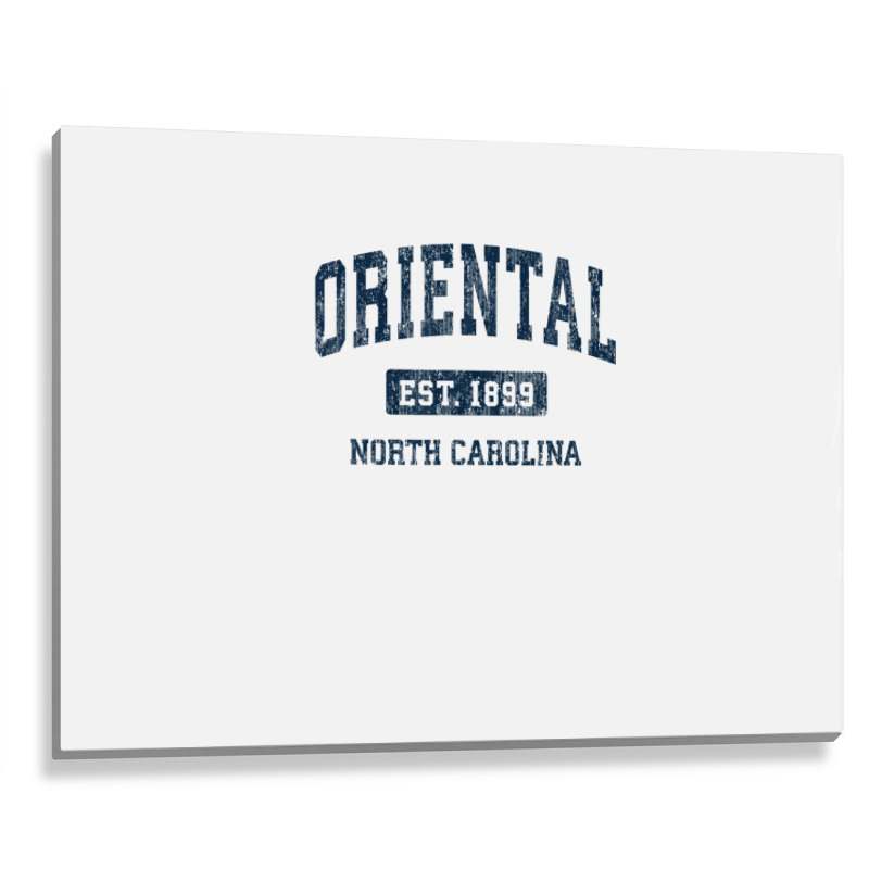 Oriental North Carolina Nc Vintage Athletic Sports Design Metal Print Horizontal | Artistshot