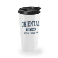 Oriental North Carolina Nc Vintage Athletic Sports Design Travel Mug | Artistshot