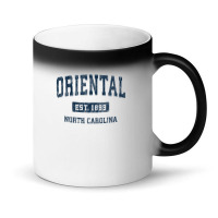 Oriental North Carolina Nc Vintage Athletic Sports Design Magic Mug | Artistshot