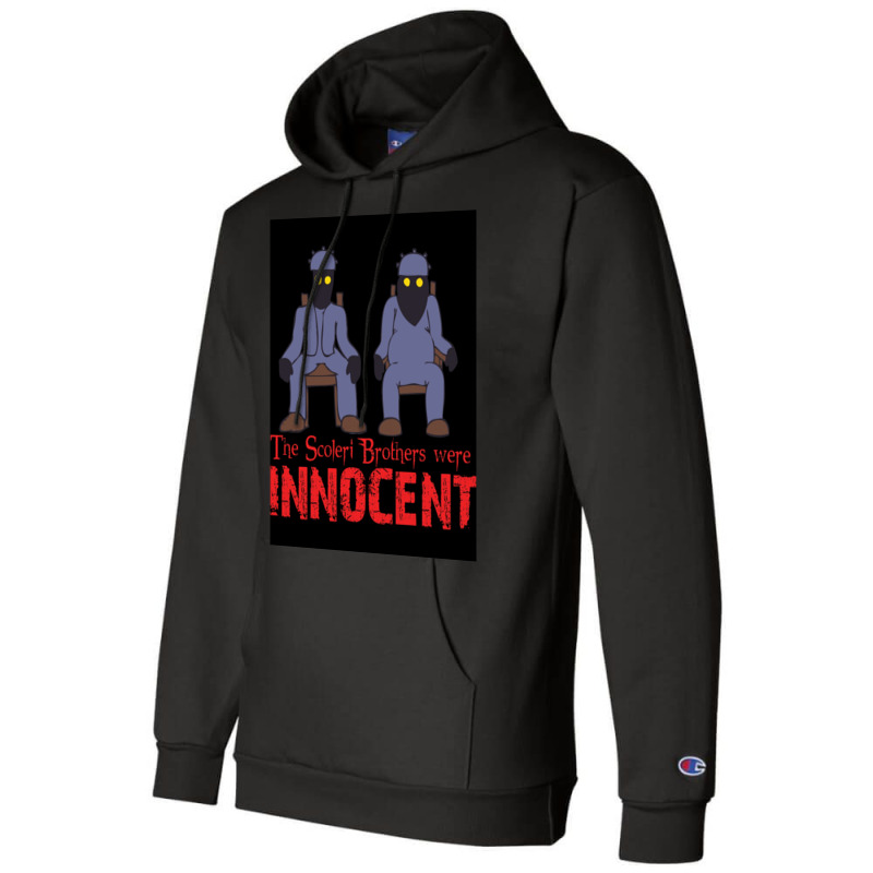 The Scoleri Brothers Were Innocent Essential Poster 80s Champion Hoodie by persiefennink | Artistshot