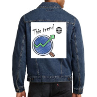 This Trend Poster Green Men Denim Jacket | Artistshot