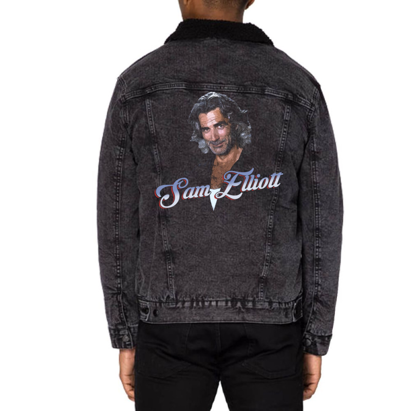 Sam Elliott As Wade Garrett From Roadhouse Unisex Sherpa-Lined Denim Jacket by keirrithoanen | Artistshot