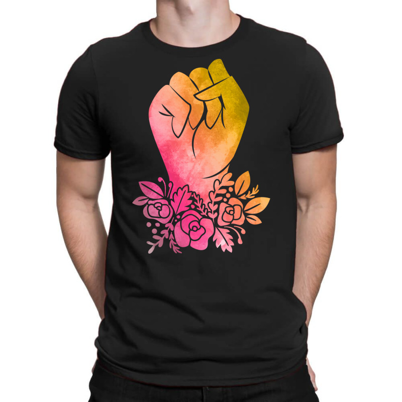 Floral Fist In Watercolor T-Shirt by elkiingahiroo | Artistshot