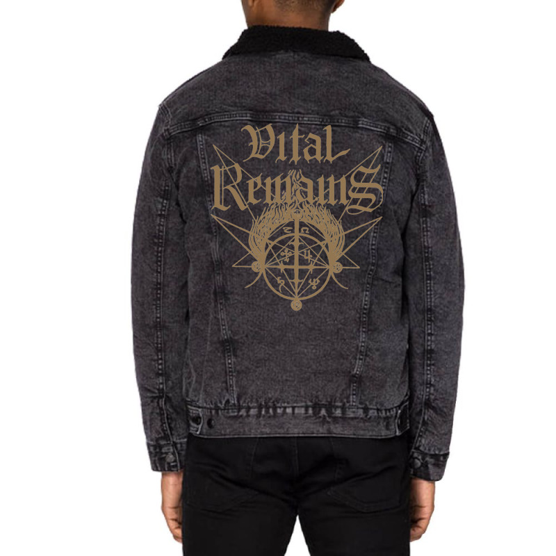 Vital Remains   70s Unisex Sherpa-Lined Denim Jacket by brullalhexa | Artistshot