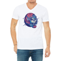 Football Helmet 8 V-neck Tee | Artistshot