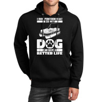 Boating Dog Lake   Pontoon Boat T Shirt Unisex Hoodie | Artistshot