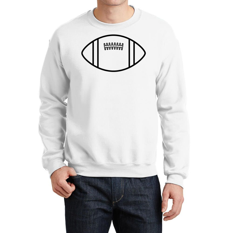 Football Outline 15 Crewneck Sweatshirt by elkiingahiroo | Artistshot