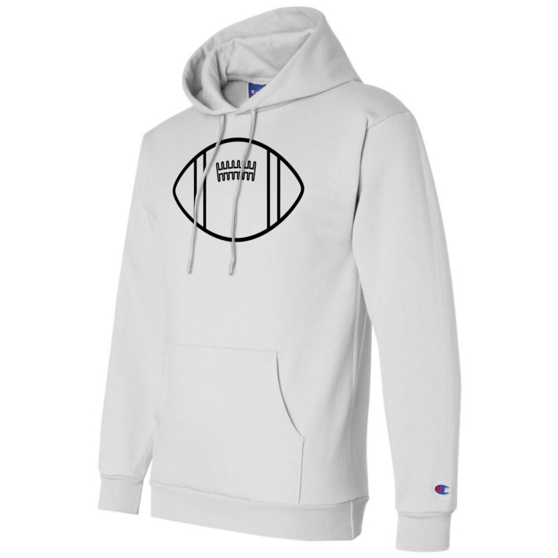 Football Outline 15 Champion Hoodie by elkiingahiroo | Artistshot