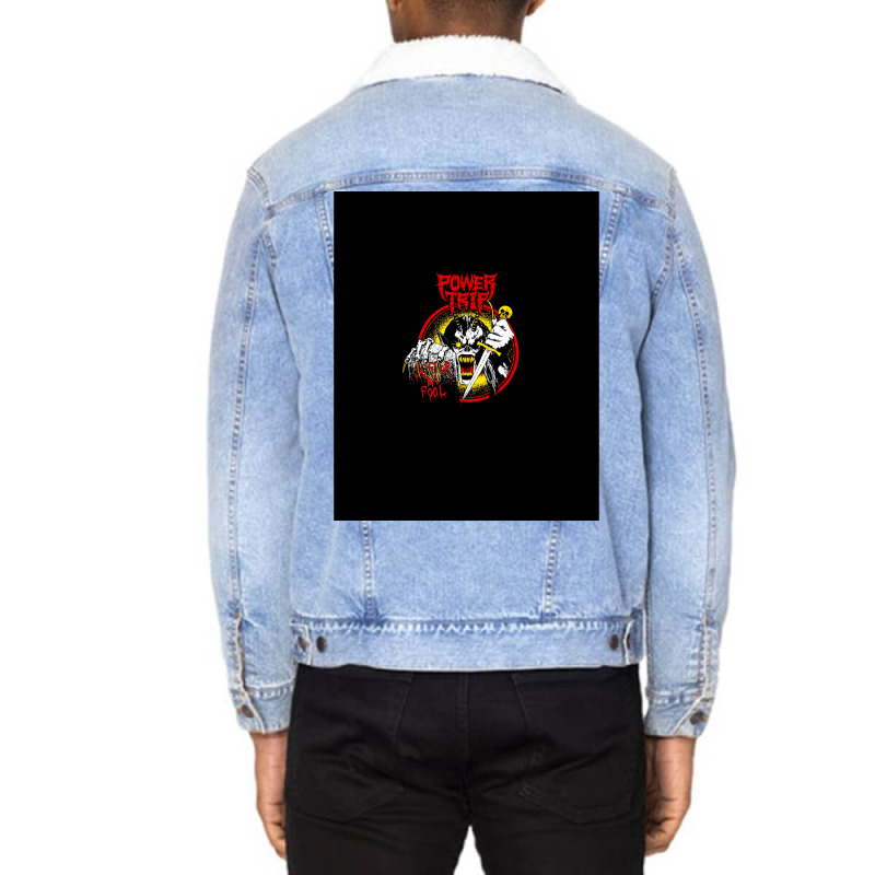 The Power Is Back Graphic  E Unisex Sherpa-lined Denim Jacket | Artistshot