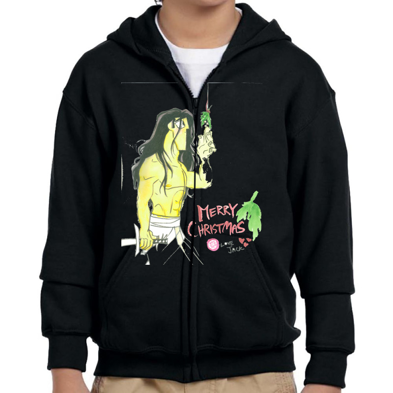 Merry Christmas Love Jack Samurai Jack Youth Zipper Hoodie by CHRISTMAS20 | Artistshot