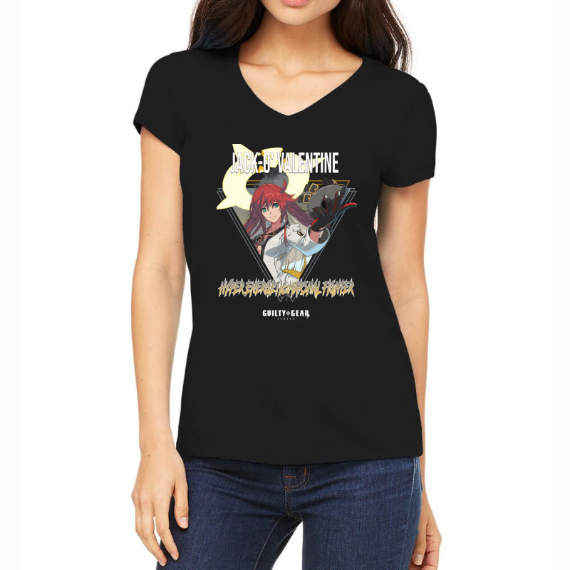 Guilty Gear Strive  Hyper Energetic Marshal Fighter Jacko Valentine 1 Women's V-Neck T-Shirt by SandraMarianela | Artistshot