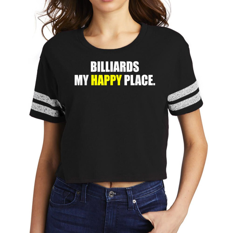 Billiards My Happy Place Billiard Player Pool Snooker Cue T Shirt Scorecard Crop Tee by cordellwerw56r | Artistshot