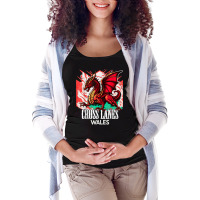 Cross Lanes Wales Welsh Flag Y Ddraig Goch Dragon T Shirt Maternity Scoop Neck T-shirt | Artistshot