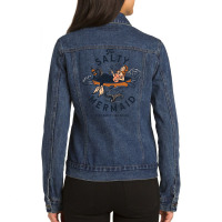 The Salty Mermaid Dive Bar & Fish Shack Ladies Denim Jacket | Artistshot