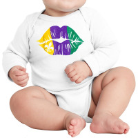 Dripping Lips Flag Fleur Mardi Gras New Orleans Men Boys T Shirt Long Sleeve Baby Bodysuit | Artistshot