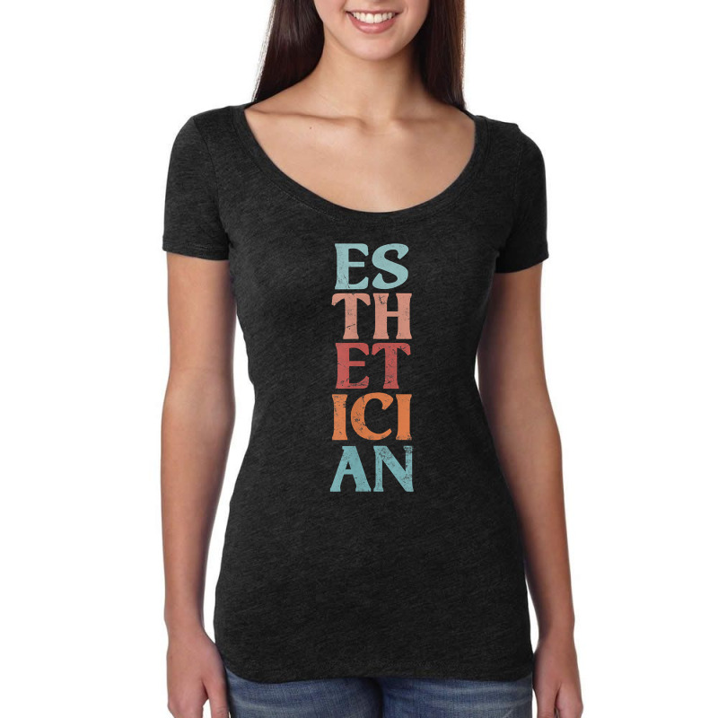 Esthetician Aesthetician Beautician Cosmetology Vintage T Shirt Women's Triblend Scoop T-shirt | Artistshot