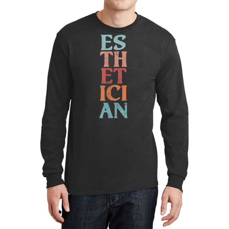 Esthetician Aesthetician Beautician Cosmetology Vintage T Shirt Long Sleeve Shirts | Artistshot