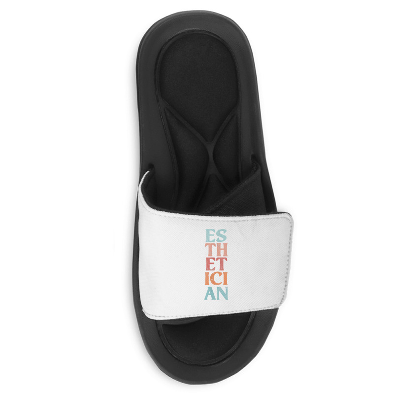 Esthetician Aesthetician Beautician Cosmetology Vintage T Shirt Slide Sandal | Artistshot