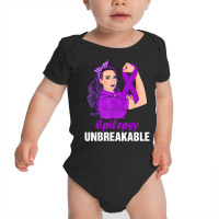 Epilepsy Warrior Unbreakable Tee Strong Epilepsy Girl Epilep T Shirt Baby Bodysuit | Artistshot