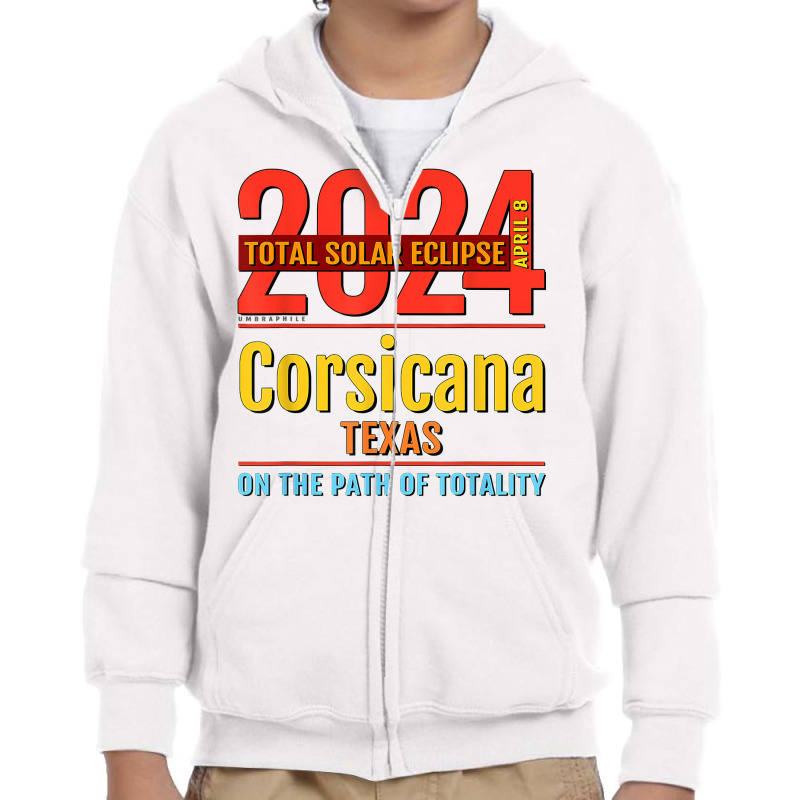 Corsicana Texas Tx Total Solar Eclipse 2024  4  T Shirt Youth Zipper Hoodie by cordellwerw56r | Artistshot