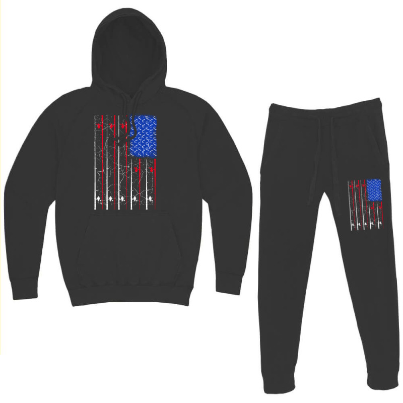 Trending American Us Flag Fishing Rod Fisherman Top For Him Hoodie & Jogger set by Gipson Mize | Artistshot