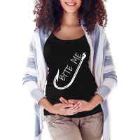 Hot Trend Fishing Hook Bite Me Fishing Humor Maternity Scoop Neck T-shirt | Artistshot