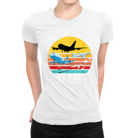 Funny Aviation I Love The Smell Of Jet Fuel In The Morning T Shirt Ladies Fitted T-shirt | Artistshot