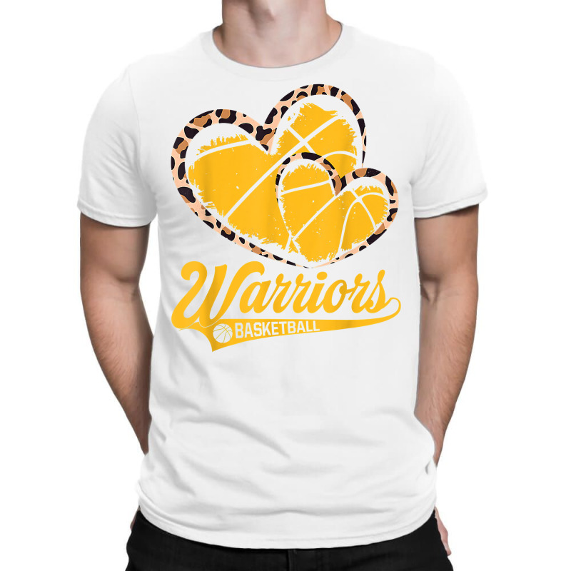 Golden 2022 Basketball Leopard Heart For Men Women Warriors T Shirt T-shirt | Artistshot