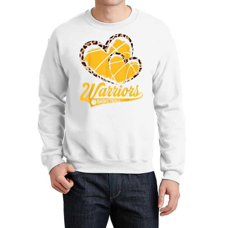 Golden 2022 Basketball Leopard Heart For Men Women Warriors T Shirt Crewneck Sweatshirt | Artistshot