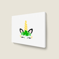 St Patricks Day Unicorn Landscape Canvas Print | Artistshot