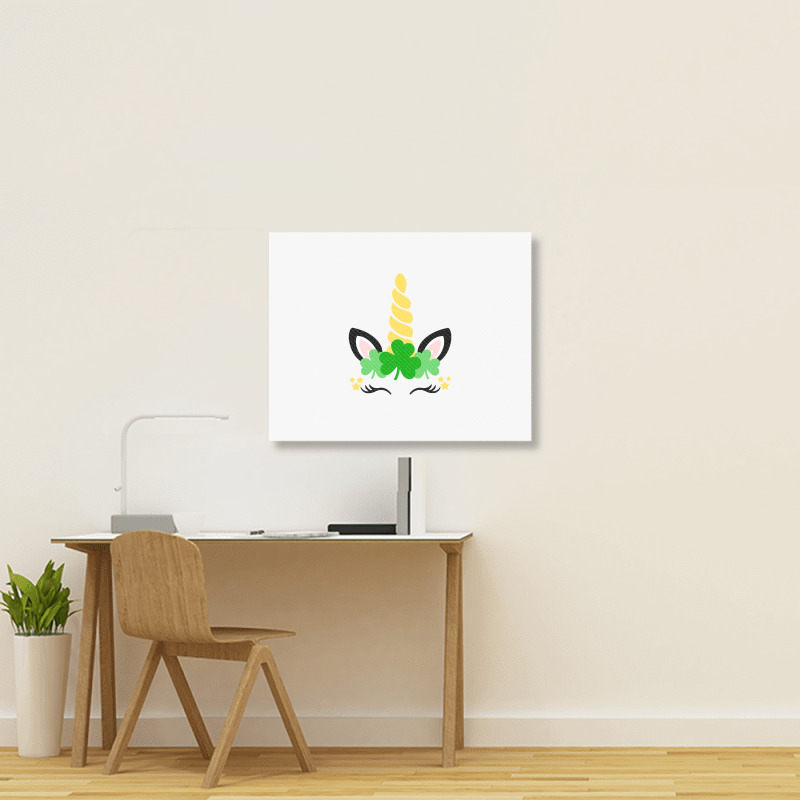 St Patricks Day Unicorn Landscape Canvas Print | Artistshot