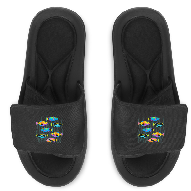 Limited Edition Hawaiian Triggerfish Coral Reef Tropical Fish Slide Sandal | Artistshot