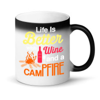 Camping T  Shirt Campfire And Wine T  Shirt Magic Mug | Artistshot