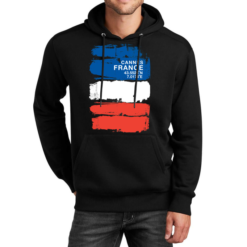 Cannes France Coordinates Vintage French Art   Boy Humor Unisex Hoodie | Artistshot