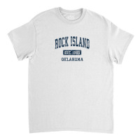 Rock Island Oklahoma Ok Vintage Athletic Sports Design Classic T-shirt | Artistshot