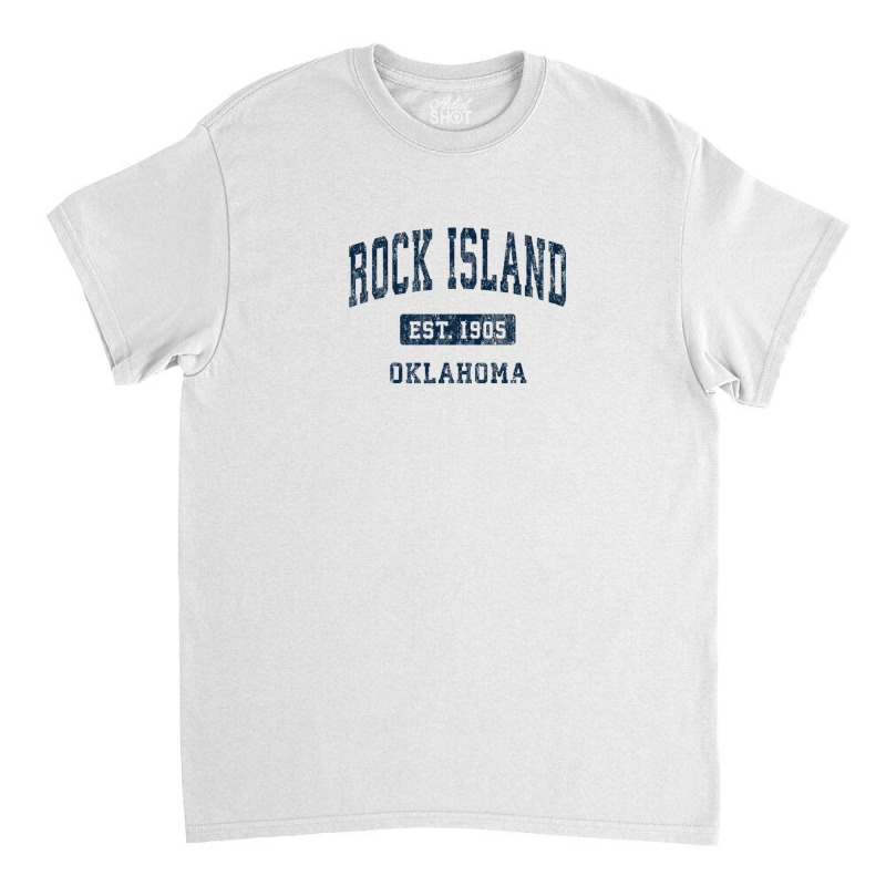 Rock Island Oklahoma Ok Vintage Athletic Sports Design Classic T-shirt by legatgzlezy | Artistshot