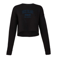 Rock Island Oklahoma Ok Vintage Athletic Sports Design Cropped Sweater | Artistshot