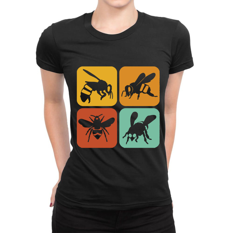 Bee  Retro Bees I Aesthetic I Wild Bee I Bumble Bee Ladies Fitted T-shirt | Artistshot