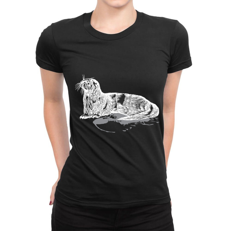 Limited Edition Zoo Keeper Animal Wildlife Gift Otter Ladies Fitted T-Shirt by declangreenwood | Artistshot