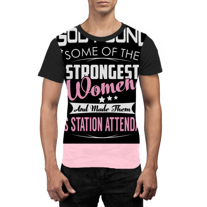 Gas Station Attendant Strongest Women Poster Green Graphic T-shirt by wusuaamorvinc | Artistshot