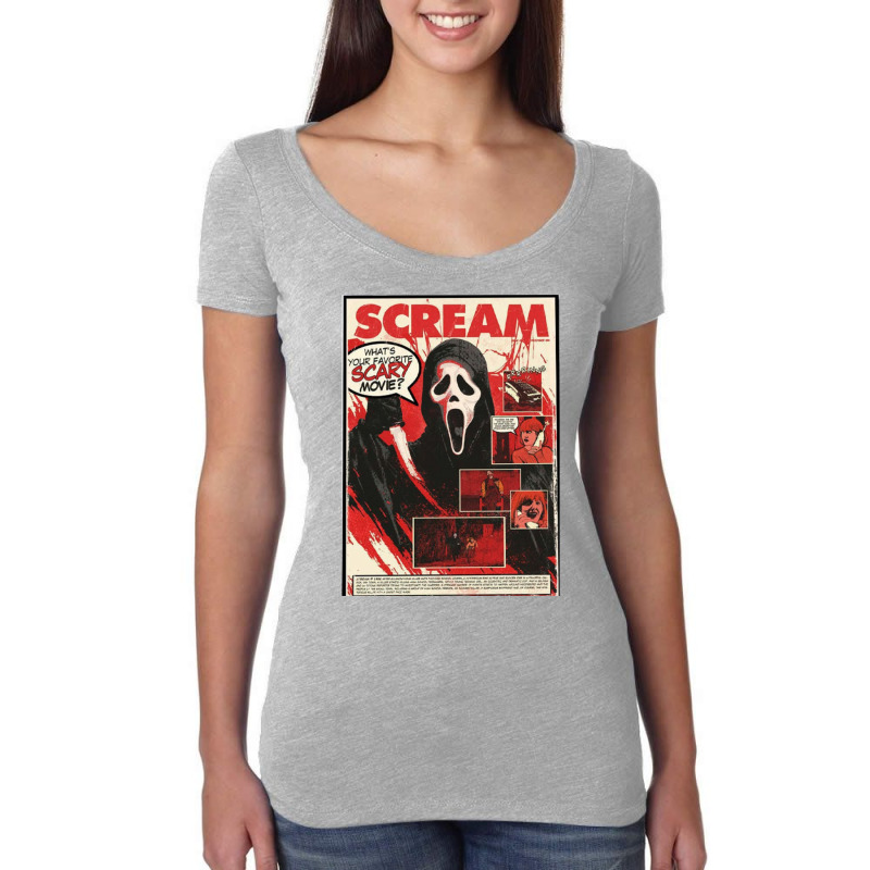 Scream Scary Movie Women's Triblend Scoop T-shirt by kalosseerma1 | Artistshot