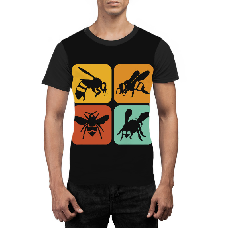 Bee T Shirt Retro Bees  Aesthetic I Wild Bee I Bumble Bee Graphic T-shirt | Artistshot