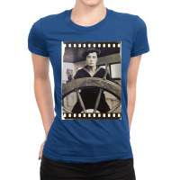 Buster Keaton  The Navigator  Film  D23 Classic  Yellow Green Ladies Fitted T-shirt | Artistshot