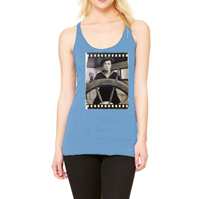 Buster Keaton  The Navigator  Film  D23 Classic  Yellow Green Racerback Tank by jopiisaziaht | Artistshot