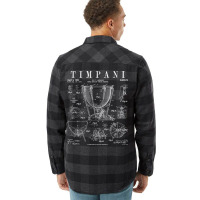 Timpani Kettle Drum Vintage Patent Timpanist Drawing Print Flannel Shirt | Artistshot